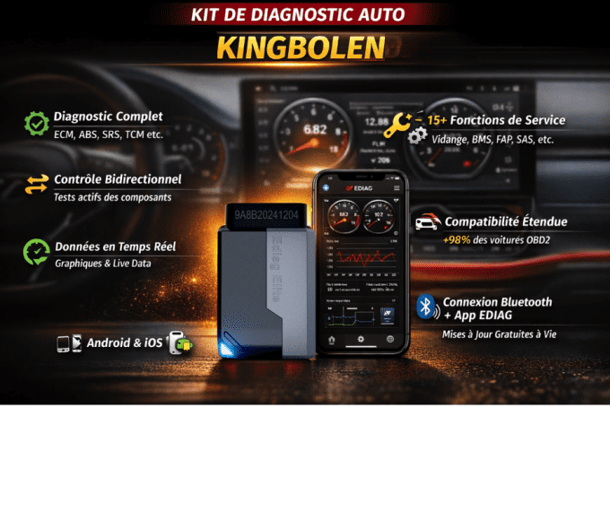 Valise Diagnostic Auto 2025 avec mise à jour gratuit, a vie