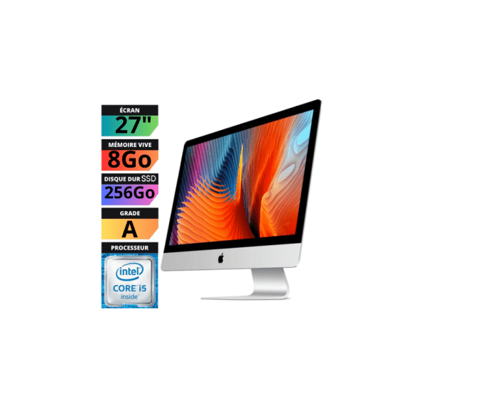 Apple iMac 27 pouces 256 Go SSD 8 Go  MACOS Ventura 2025 -