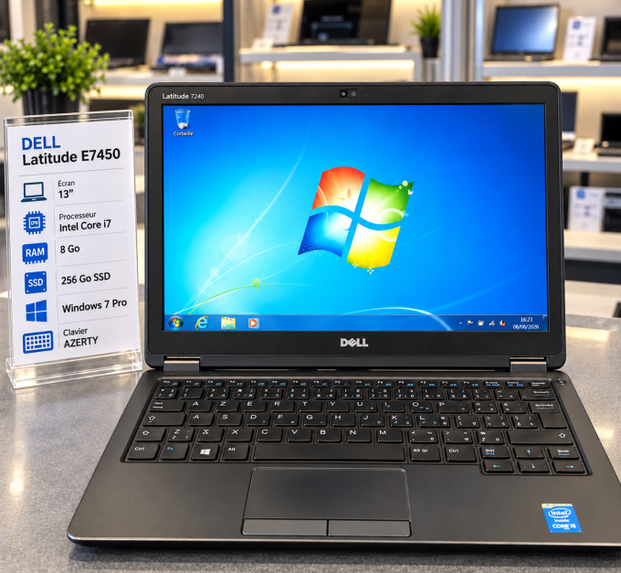 Dell latitude E7450 13" i7 8Go 256Go SSD azerty 