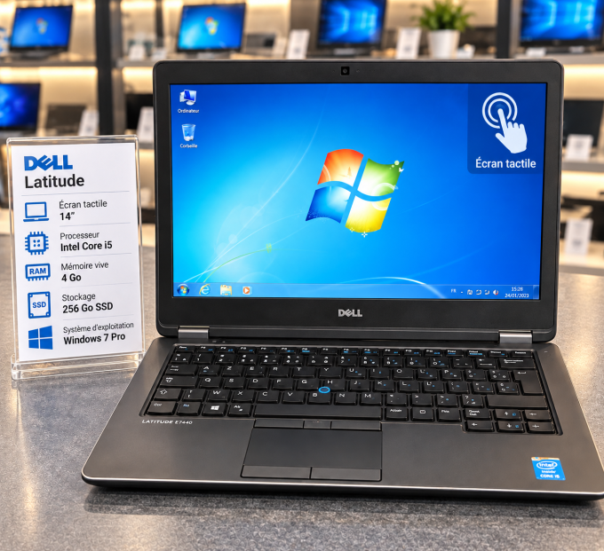 Dell Latitude TACTILE 14" -Core I5 - 256 SSD  - Ram 4 Go AZERTY 