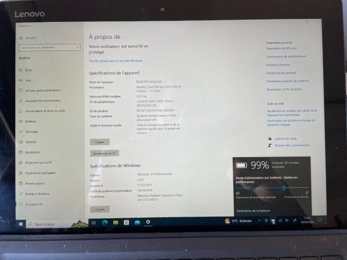 Lenovo Ideapad MIIX 700-12ISK - 8Go - 256Go SSD - AZERTY Francais