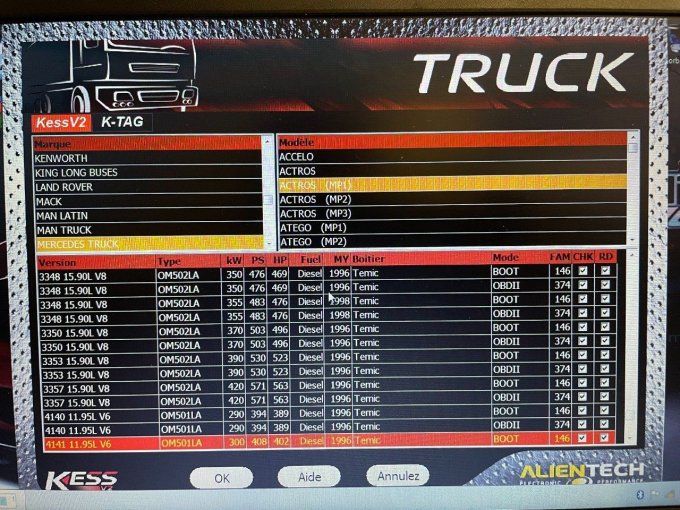 Valise reprogrammation  KESS +PC  selon disponibilité. 