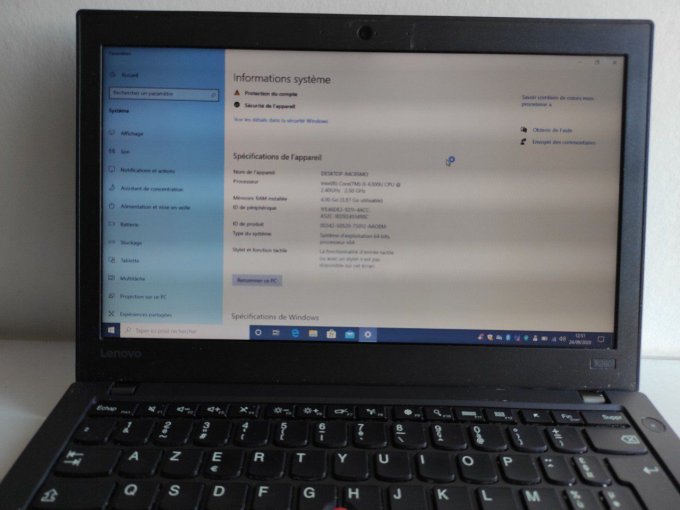 LENOVO THINKPAD x260 i5/ 8Go/ wifi/ webcam/ écran 12.5“ 