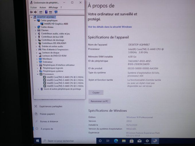 Fujitsu ESPRIMO P420 E85+ Core i5-4460 3,1 GHz - HDD 500 Go RAM 4 Go