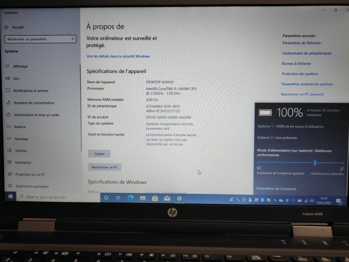 HP Probook 6560b i5 4Go Bluetooth Wifi Webcam 15.6" - AZERTY