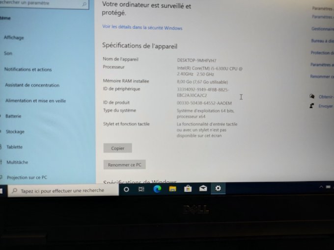 Dell Latitude E7470 14" Core i5 2,4 GHz - SSD 240 Go - 8 Go AZERTY