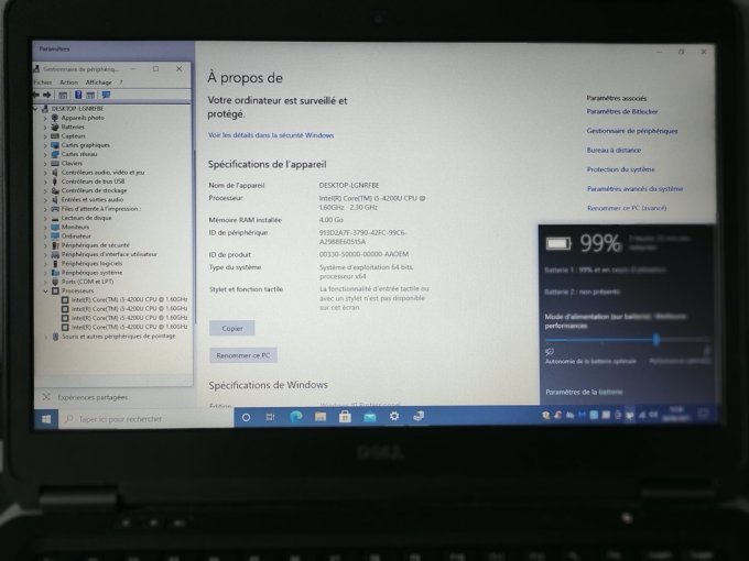 Dell Latitude E7440 14" Core i5 1,7 GHz - SSD 256 Go - 4 Go AZERTY - Français