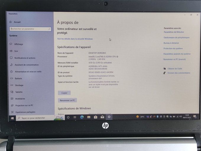 Hp ProBook 430 G3 13" Core i5 2,4 GHz - SSD 120 Go - 4 Go AZERTY - Français