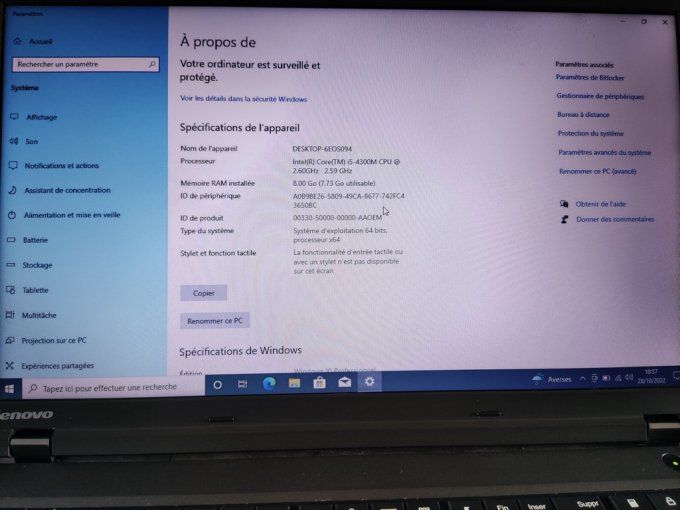Lenovo Thinkpad L540 15,6" i5 AZERTY - Français -  