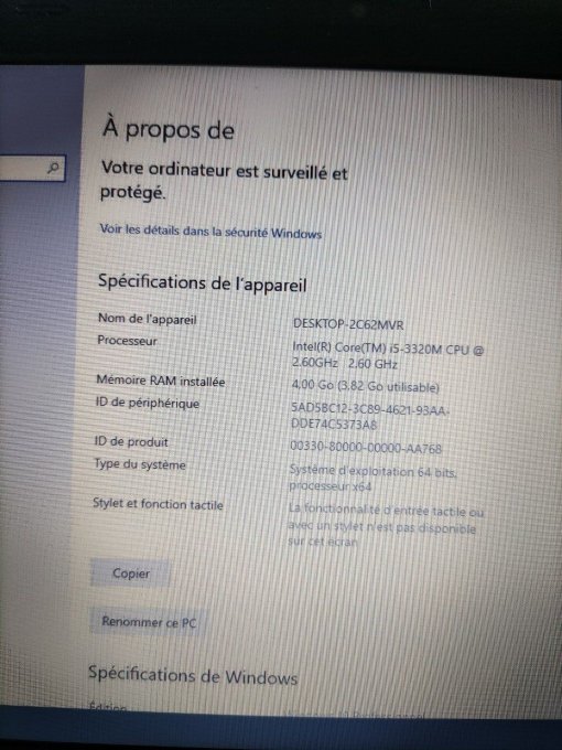 Lenovo X230 12,5" i5 8 Go 256 SSD Go AZERTY  