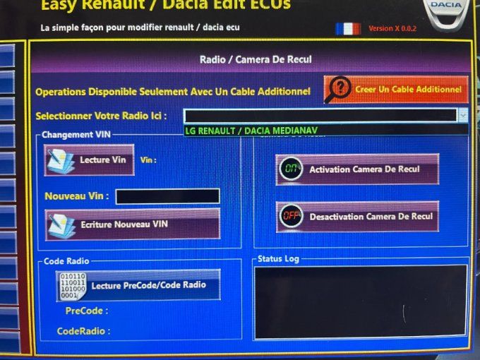 Easy Renault avec activation et interfaces