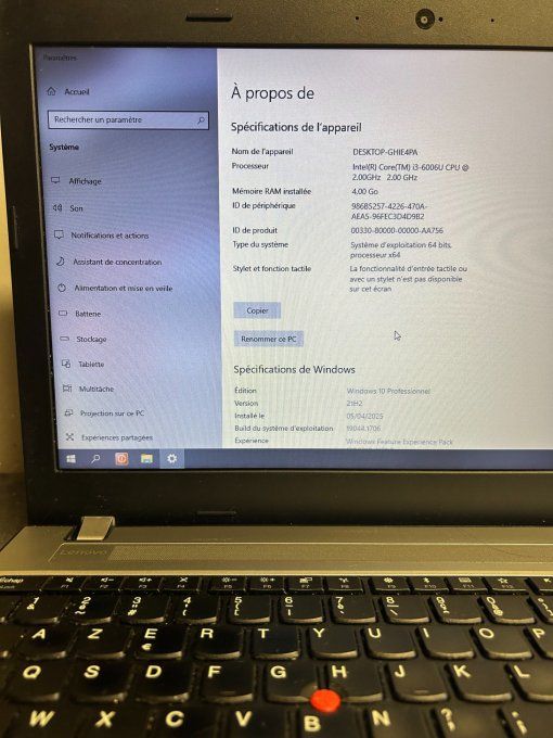 LENOVO THINKPAD L570  15,6" i5 wifi bluetooth 