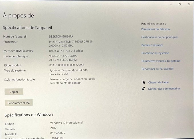 Lenovo Thinkpad Carbon 14"  I7 256 SSD 8 Go (10x plus rapide) TACTILE - AZERTY