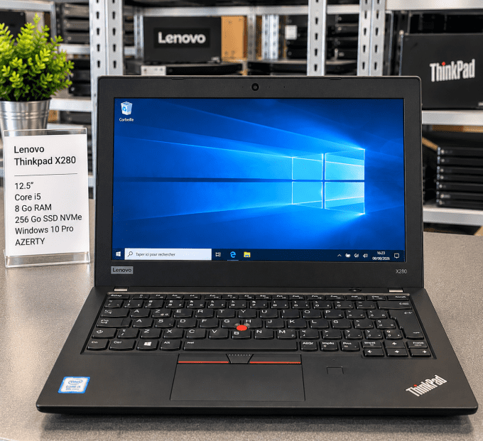 LENOVO THINKPAD x280 / i5 / 8Go / 256Go SSD NVme / wifi / webcam / écran 12.5“ Windows 10 pro