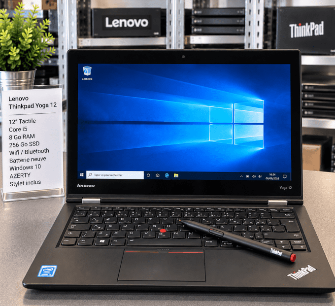 Lenovo Yoga 12"  I5 256 SSD 8Go Wifi Bluetooth (10x plus rapide) TACTILE - Batterie neuve -