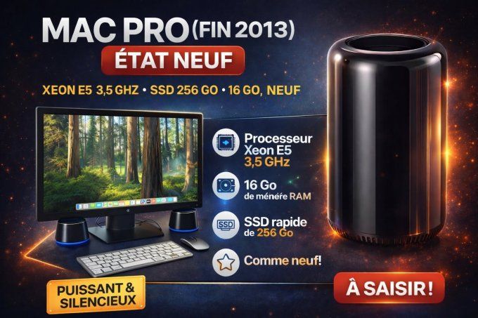 Mac Pro + Écran + Accessoires – Configuration complète prête à l’emploi