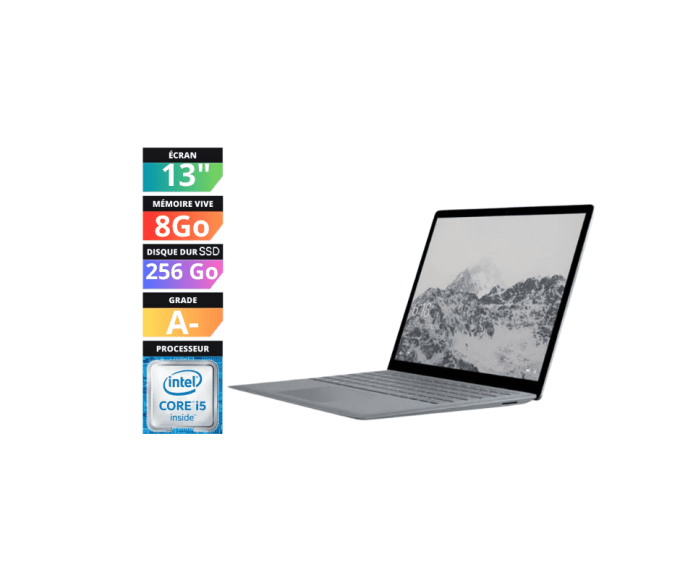 Microsoft Surface Laptop 13" Core i5 1.7 GHz - SSD 256 Go - 8 Go AZERTY - Français -