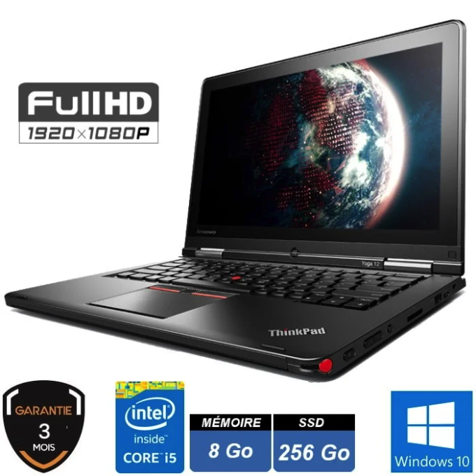 Lenovo Yoga 12"  I5 256 SSD 8Go Wifi Bluetooth (10x plus rapide) TACTILE - Batterie neuve